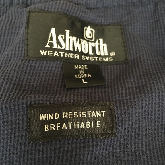 Ashworth Golf Navy V-Neck Wind Resistant Vest-L - Picture 4 of 7